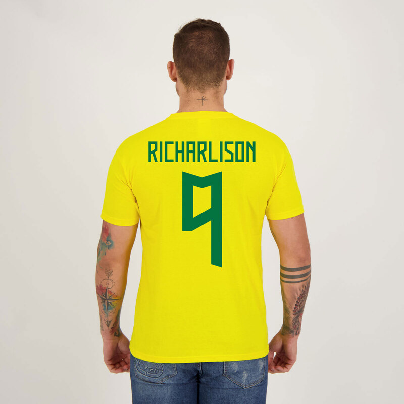 Licenciados Camisa Brasil 9 Richarlison Amarela 