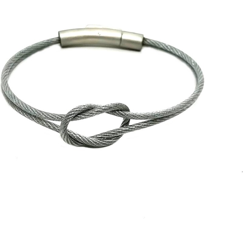 EMPÓRIOTOP Pulseira Aço Inox New Simple Knot - P (16 a 17.5cm)