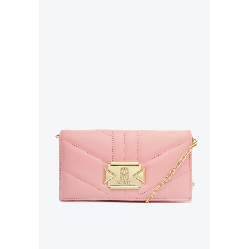Louis Vuitton, pequena bolsa com detalhes florais na cor rosa.