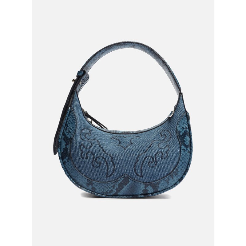 Bolsa Hobo Azul Jeans Georgia M dia Arezzo