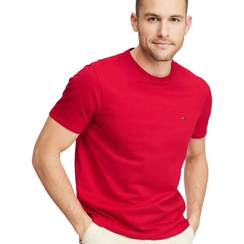 Camiseta Tommy Hilfiger Masculina Essential Vermelha 
