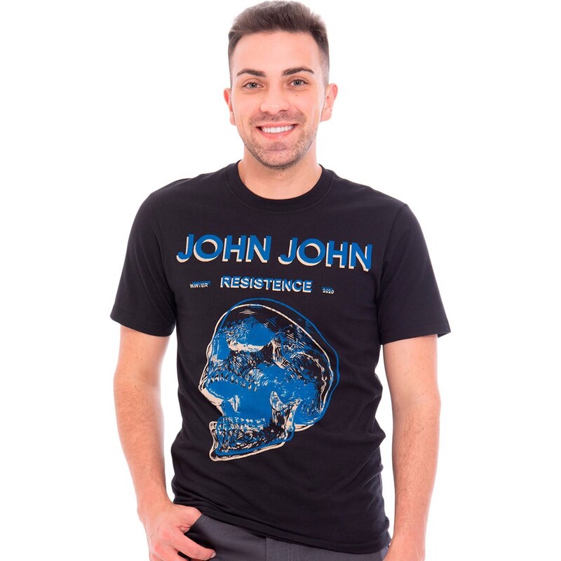 Camiseta John John Masculina Rg Tape Logo Branca 