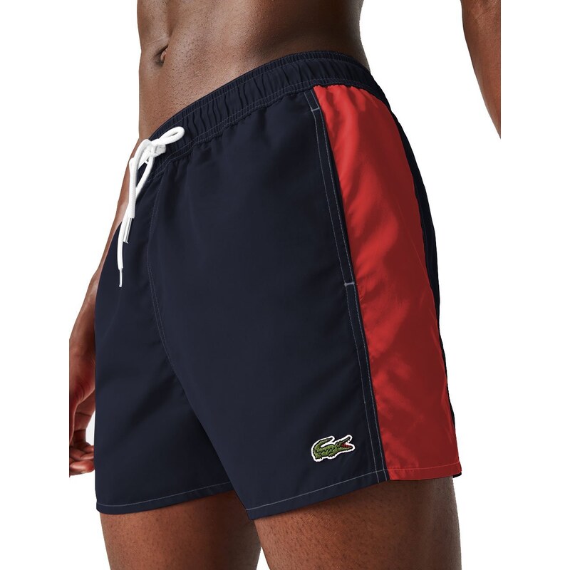 Short Lacoste Masculino Beachwear Colorblock Azul Marinho GLAMI