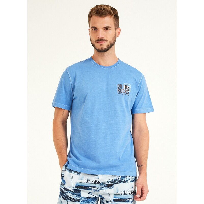 Camiseta FORUM On The Rocks - Azul Blue Moon - P