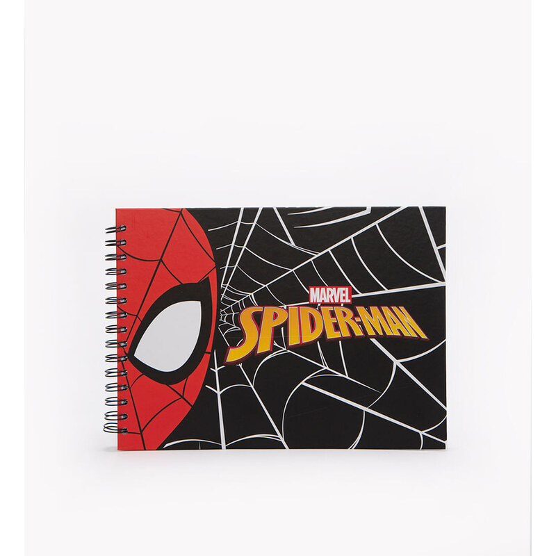 C&A caderno de desenho capa dura homem aranha preto