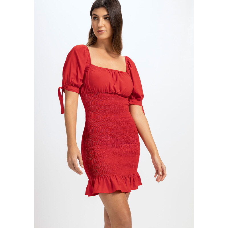 Lez A Lez Mulher Vestido Curto Com Linho Rosa PP