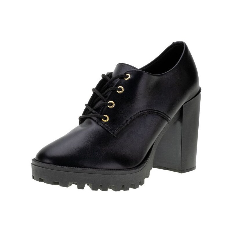 Sapato Feminino Oxford Moleca - 5713101 PRETO 34
