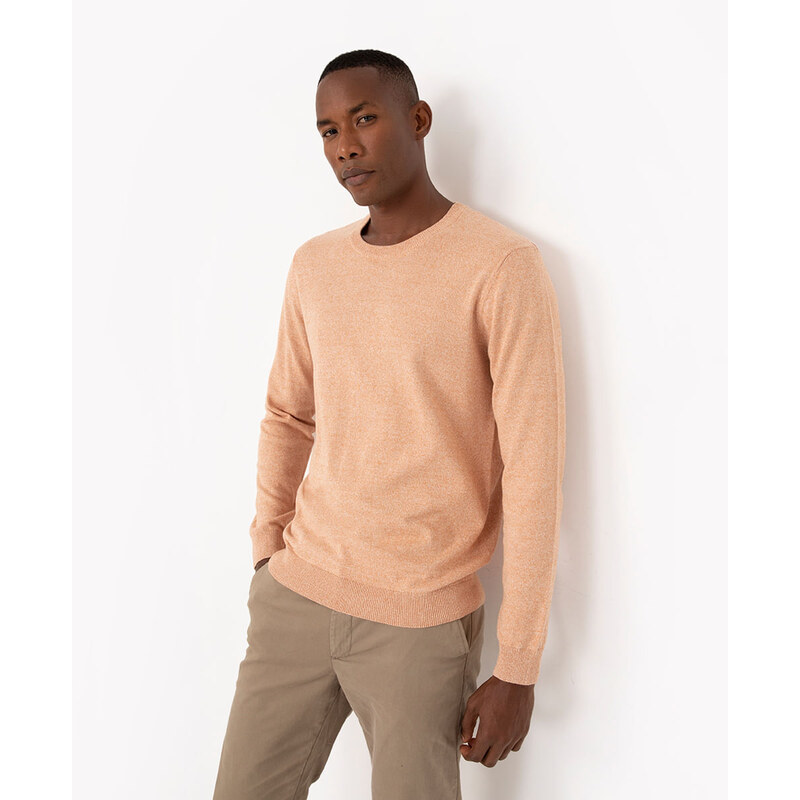 C&A suéter em tricô gola redonda laranja