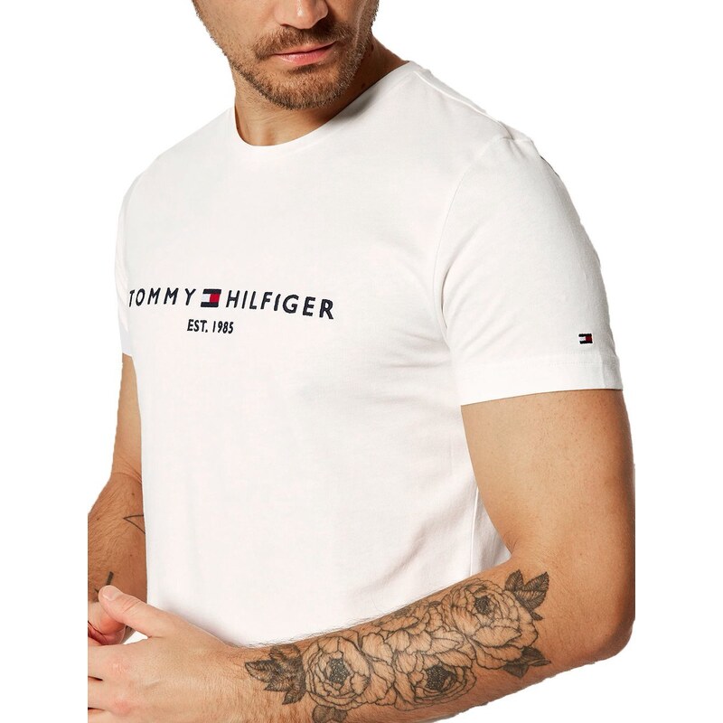 Camiseta T-shirt Tommy Hilfiger Flag Logo Branca