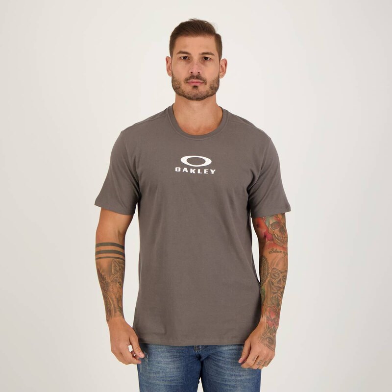 Camiseta oakley original masculina bark new tee vermelho em