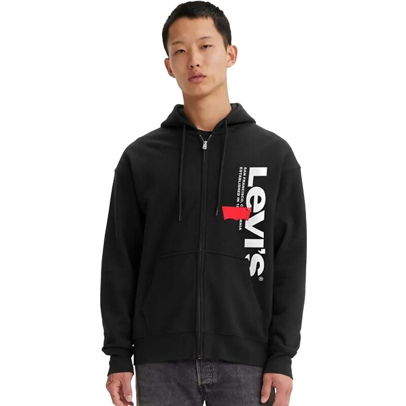 Relaxed Graphic Hoodie - Black