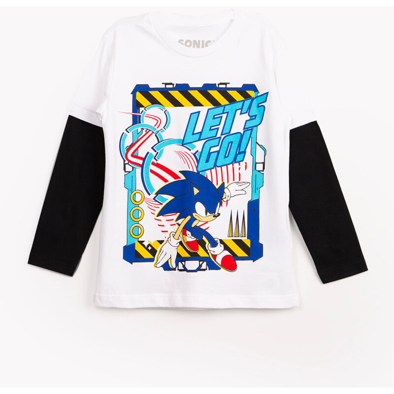 blusa de algodão infantil luluca manga longa azul - C&A