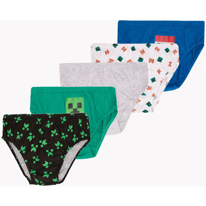 Minecraft Boys Briefs Underwear, 5 Pack
