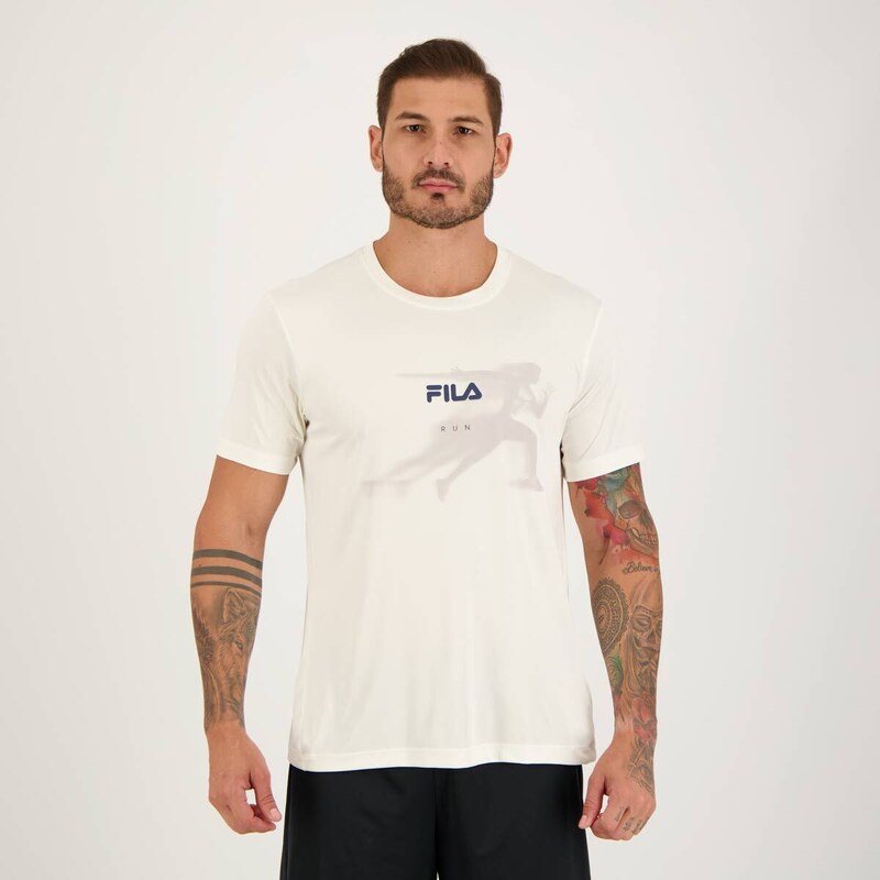 Camiseta Fila Basic Run Print Off White