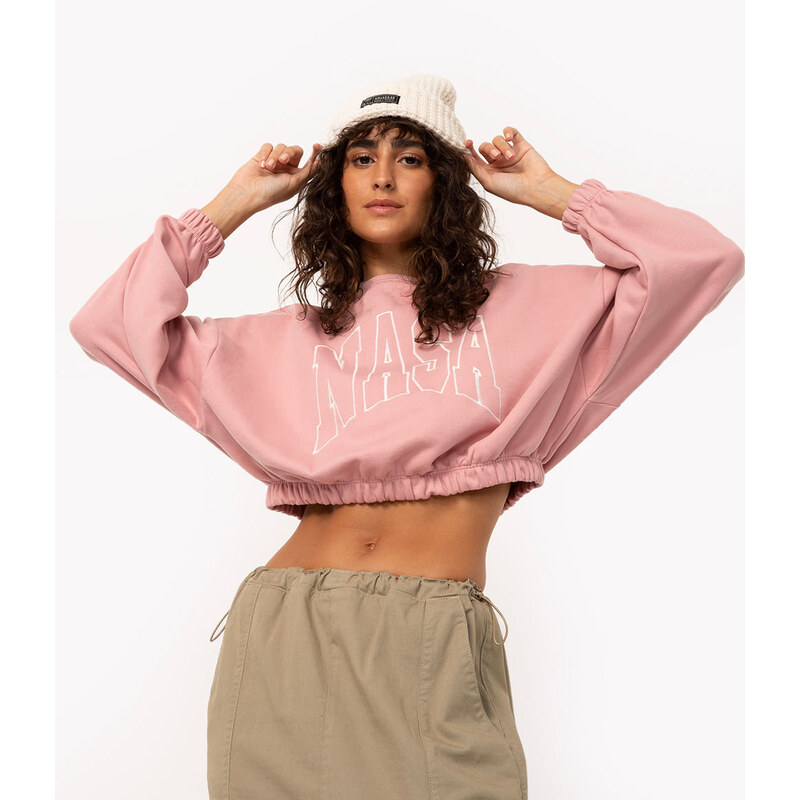 Cropped moletom hot sale rosa