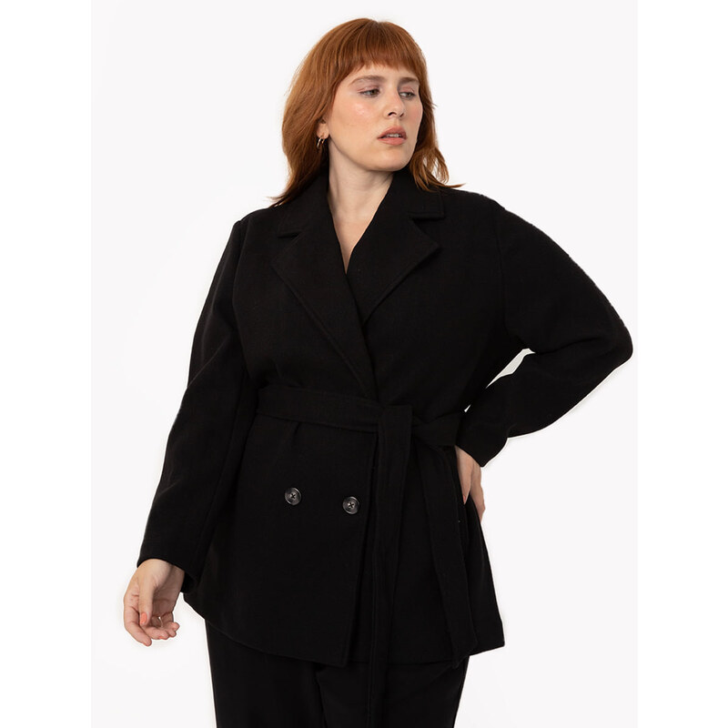 C&A casaco trench coat plus size botões preto