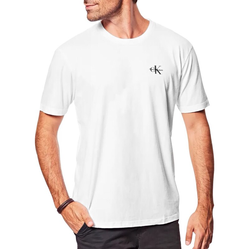 Camiseta Calvin Klein Jeans Logo Masculina - Branco