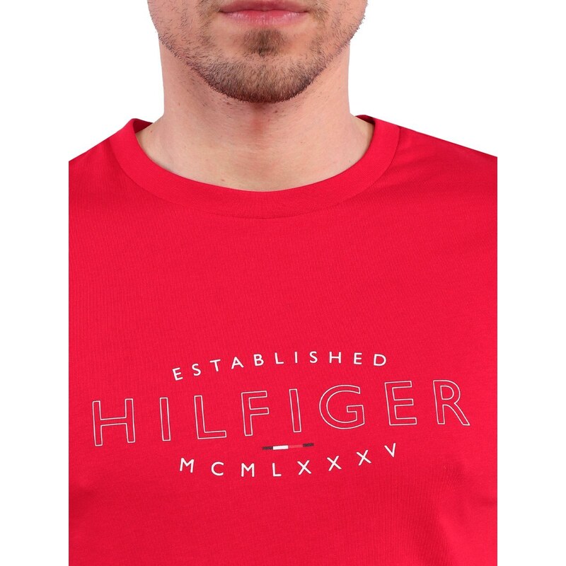 Camiseta Tommy Hilfiger Masculina Core Logo Tee Vermelha