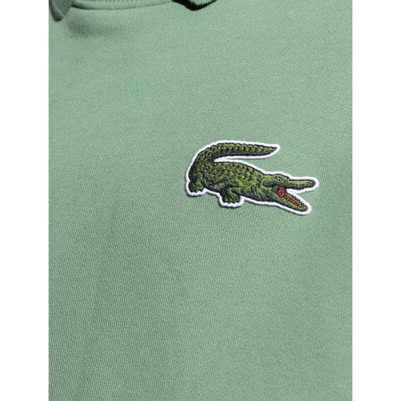Moletom Lacoste Masculino Crewneck Loose Crocodile Badge Verde