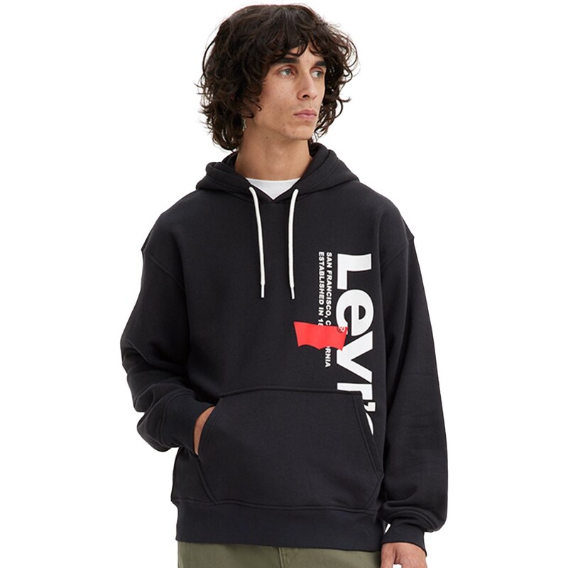 Moletom Levis Masculino Relaxed Graphic Hoodie Preto