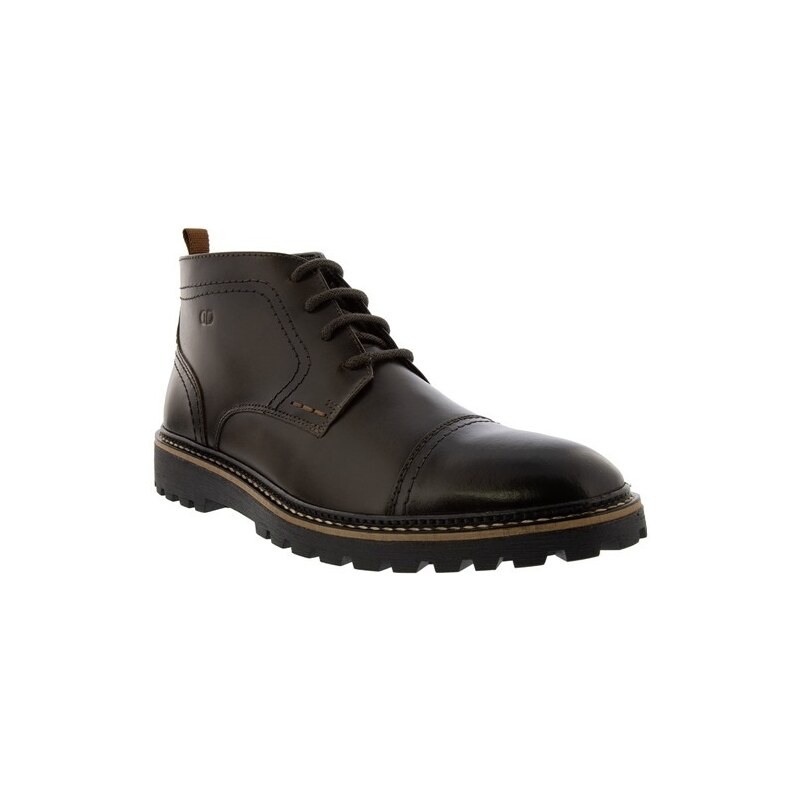 Sapato Casual Democrata Garage Cross Cano Alto Couro Marrom - 39