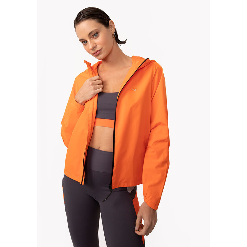 C&A jaqueta impermeável com capuz esportivo ace laranja neon