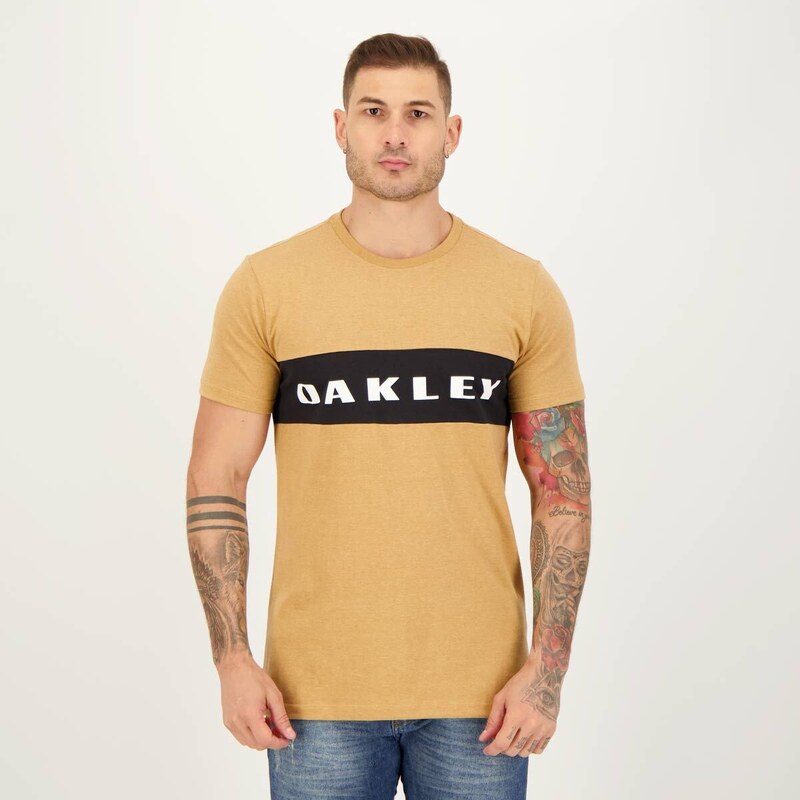 Camiseta Oakley O Bark SS Azul Marinho - FutFanatics