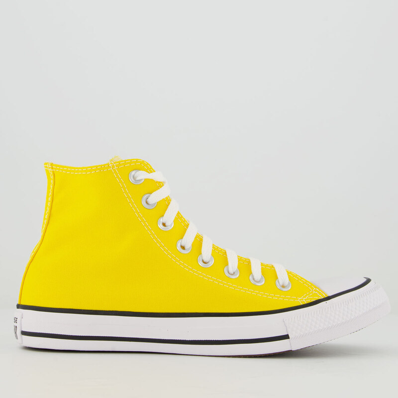 Tenis Converse Chuck Taylor All Star Bege Dourado Cano Alto