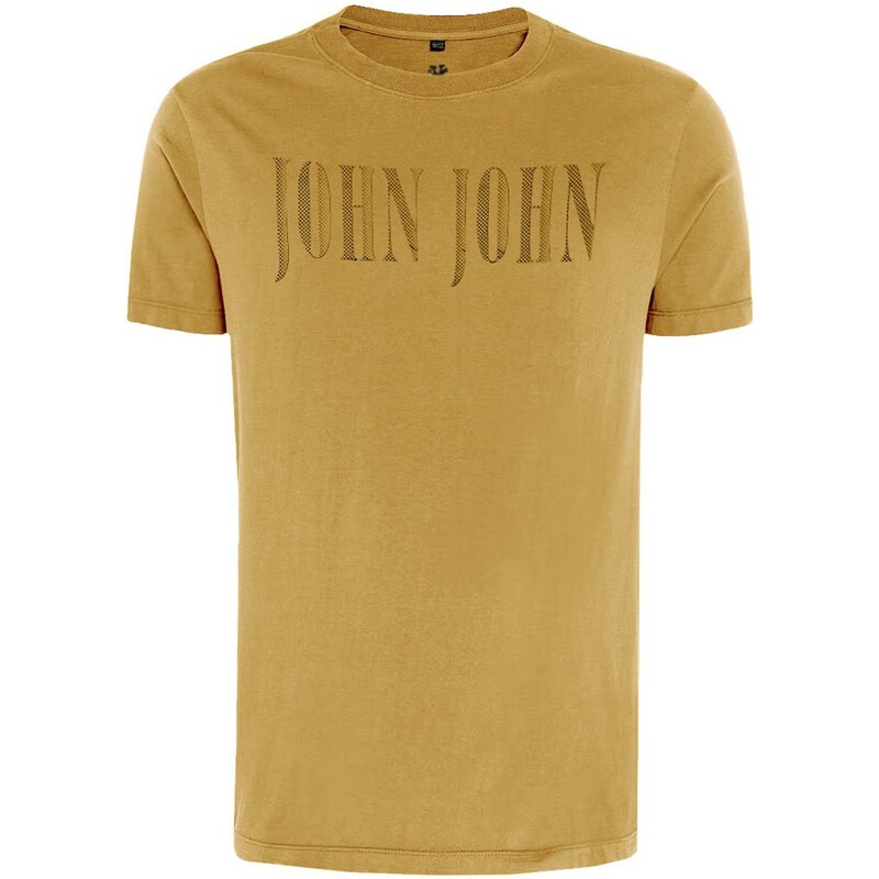 Camiseta John John Masculina Regular Block Logo Preta