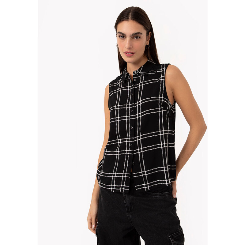 Camisa xadrez feminina store c&a