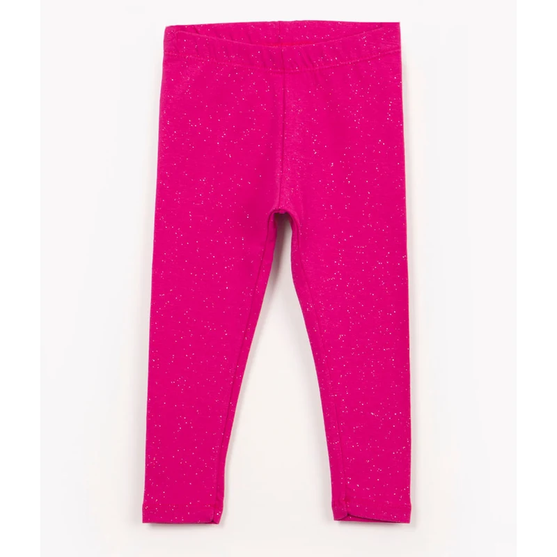 Calça Legging Infantil Com Glitter Rosa Escuro?