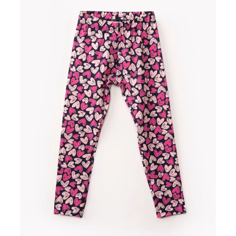 calça legging infantil com glitter preta - C&A