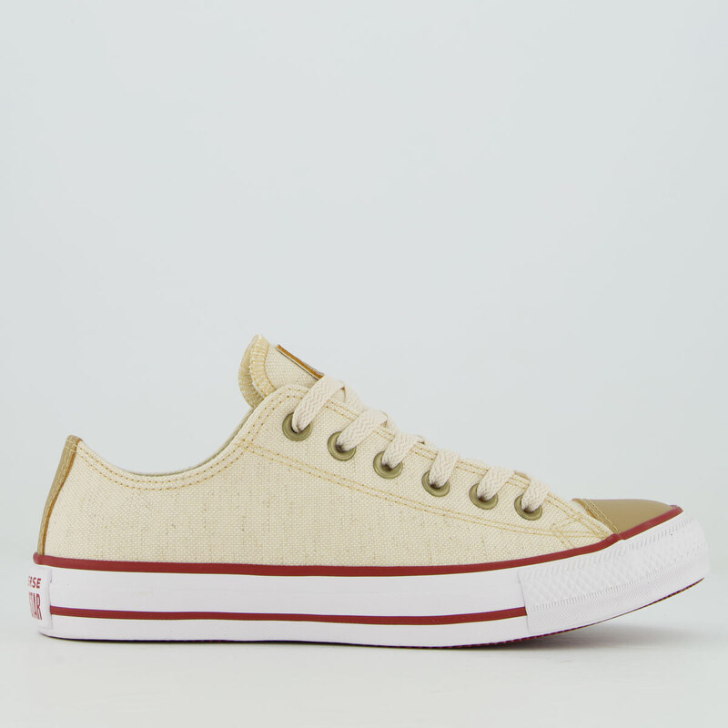 Tênis Converse All Star Chuck Taylor Feminino Cano Alto Bege - FutFanatics