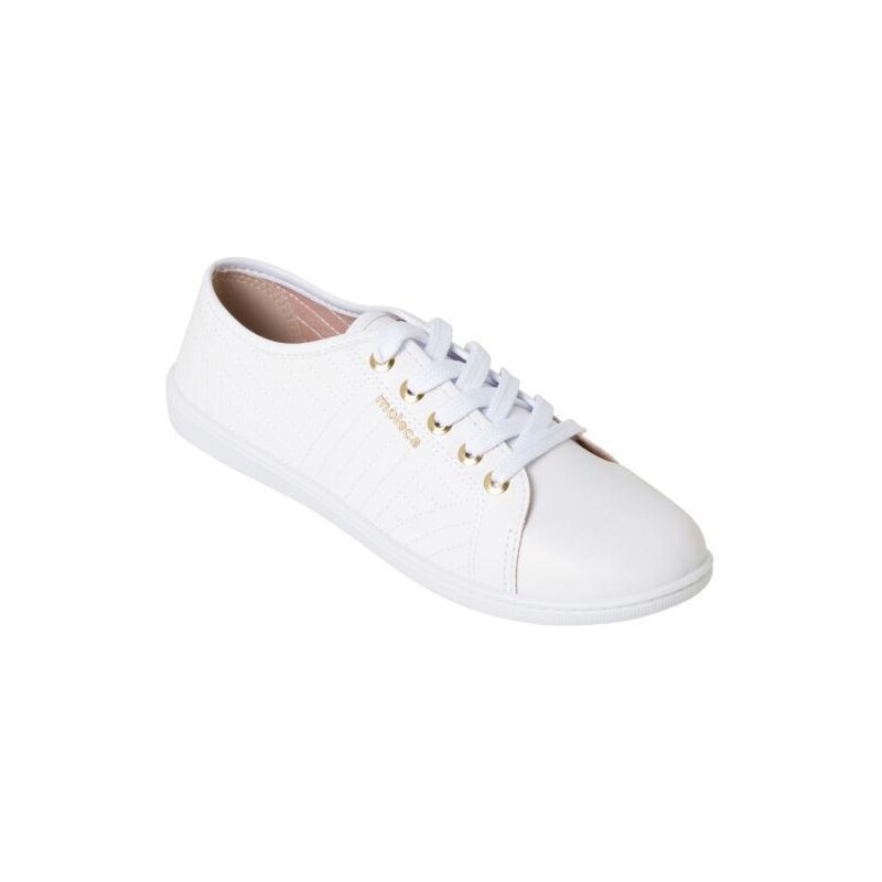 Tenis moleca branco e hot sale dourado