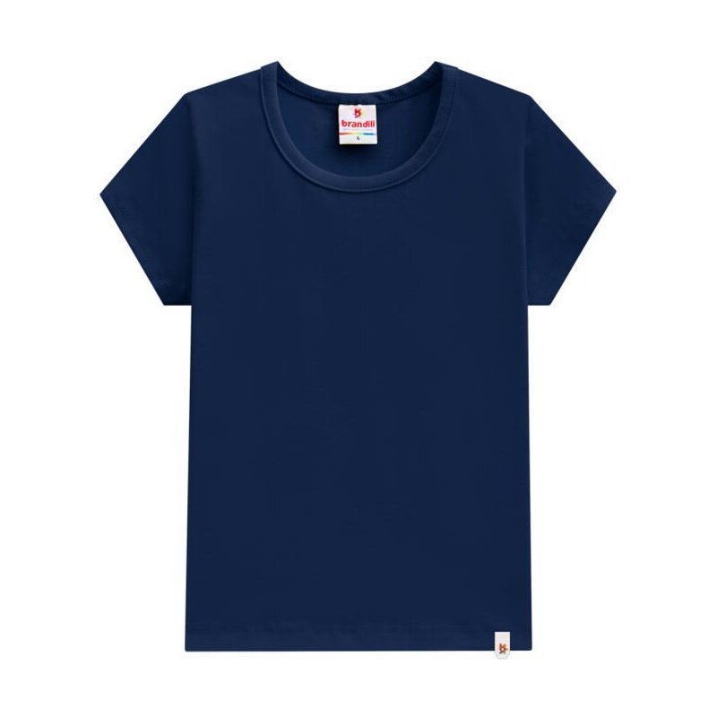 Blusa básica infantil menina em cotton Brandili - Brandili