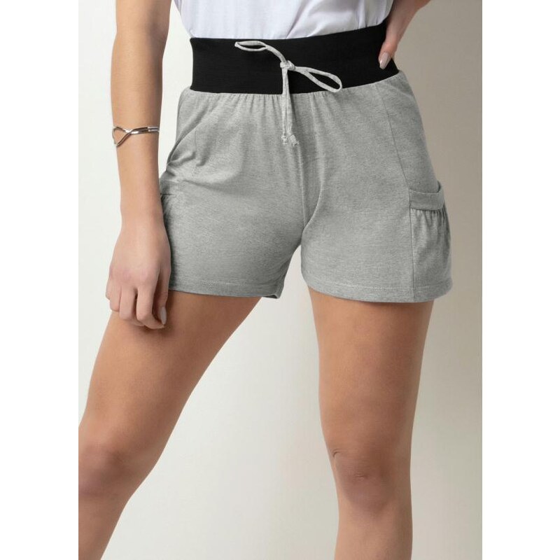 Moda Pop Short Cinza Feminino 