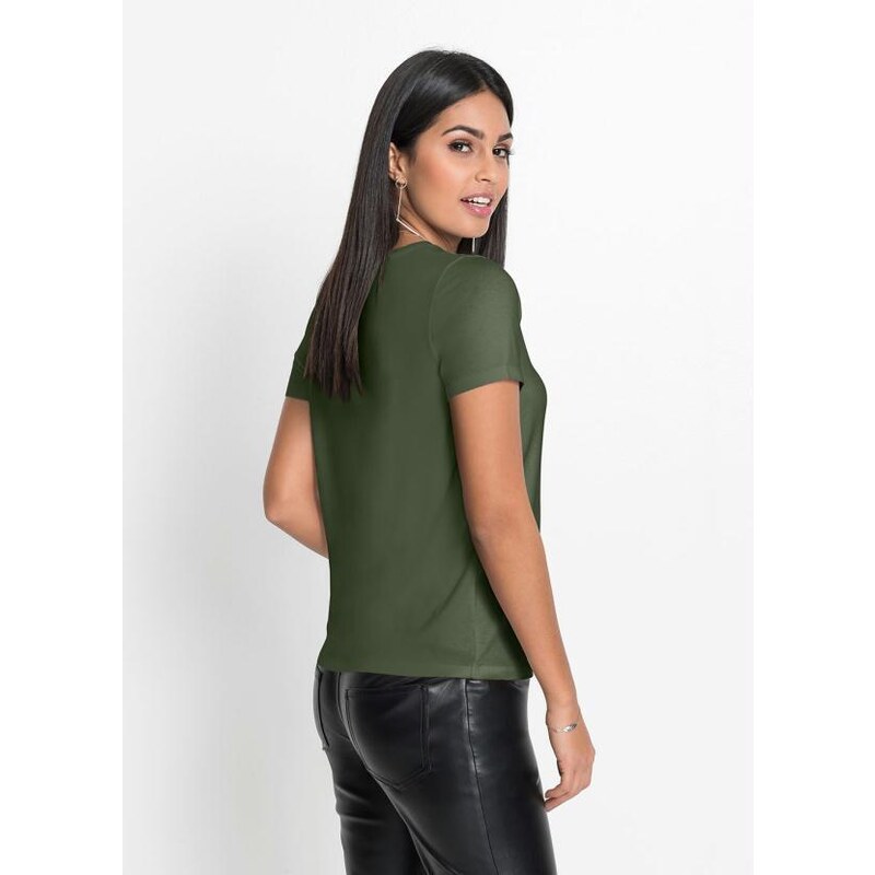 Bonprix Blusa T-Shirt Verde Oliva