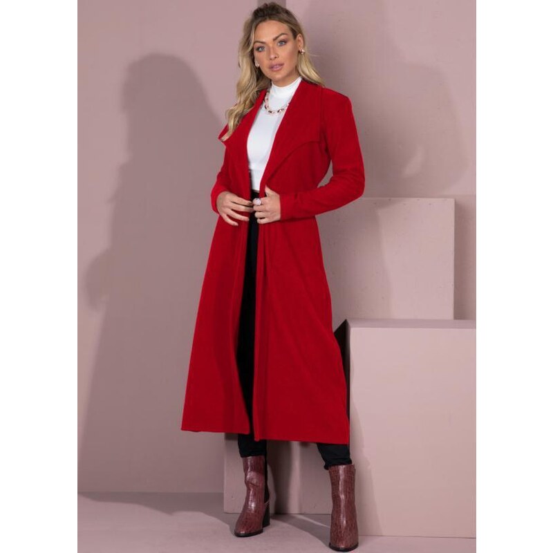 Sobretudo best sale vermelho feminino