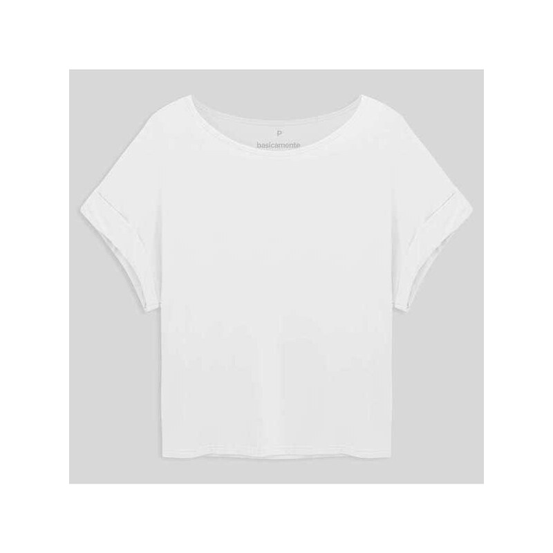 Basicamente Blusa Manga Japonesa Viscose Feminina Branco 