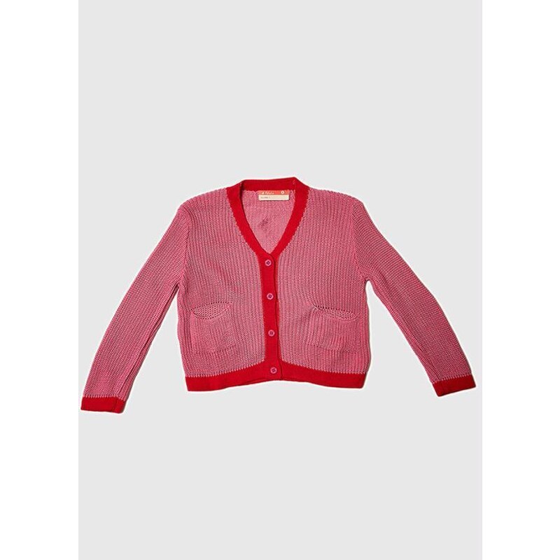 Fábula Cardigan de Tricot Básico Rosa