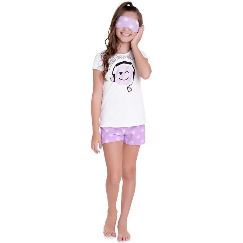 Kyly Pijama Infantil Feminino Branco