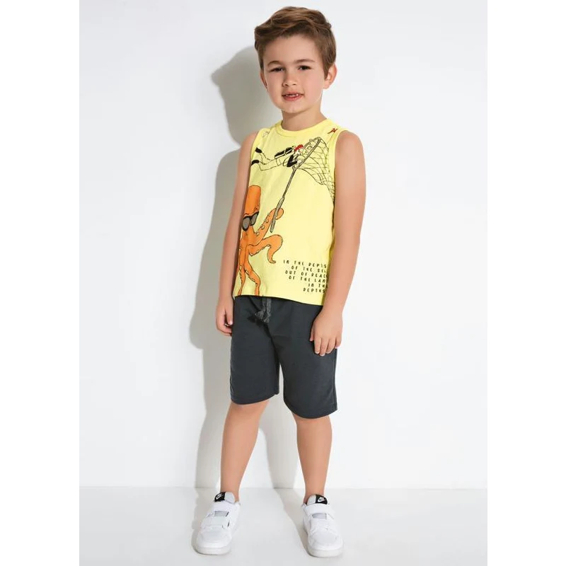 Conjunto infantil xadrez preto - Mini Belas