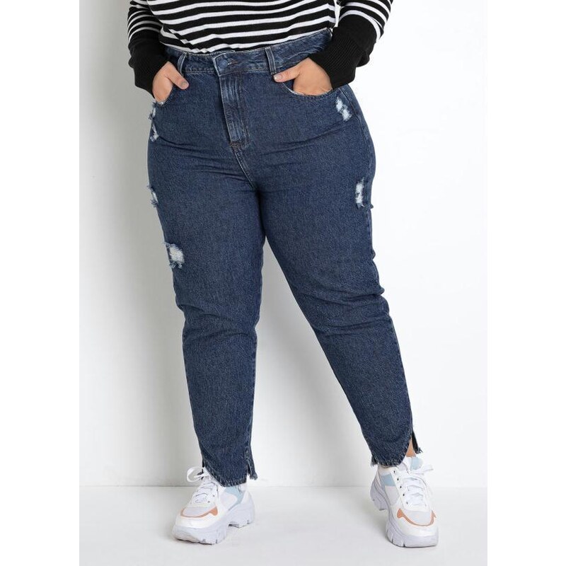 Calça Jeans Sawary Plus Size Mom - Você encontra na J.Flor