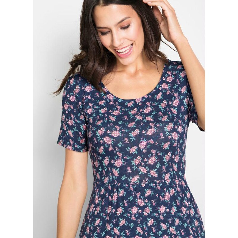 Long Floral Print Nightie by bonprix