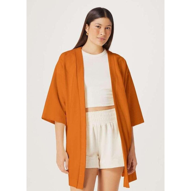 Kimono feminino de store malha