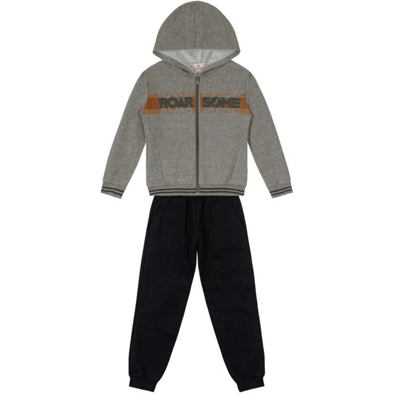 Brandili Conjunto Infantil Menino em Moletom Cinza 