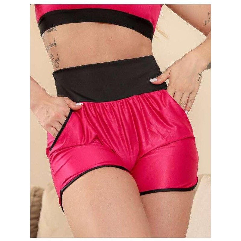 Fitmoda Short Fitness Feminino em Dry Fit com Bolsos Rosa - GLAMI