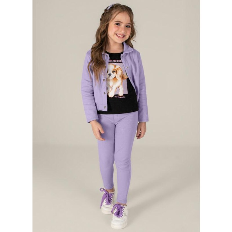 Calça Legging Infantil Menina em Molecotton Básica