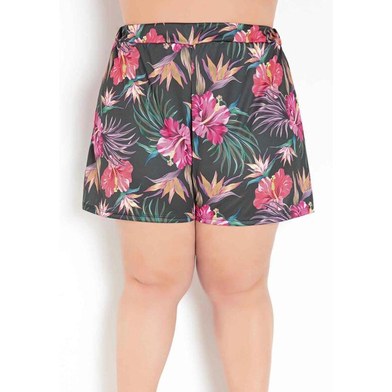 Moda Pop Short Boxer Preta com Elástico Esportivo 