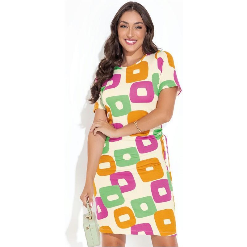 Vestido geometrico hot sale colorido